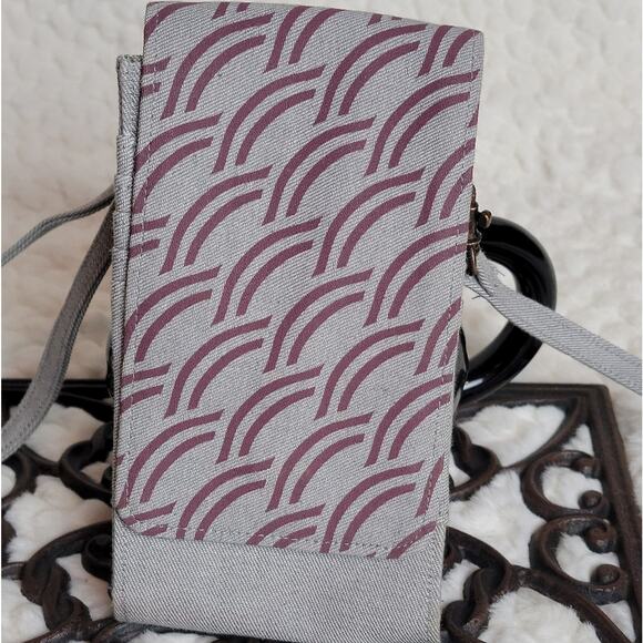 Malia Designs Purple Motif Crossbody Phone Wallet - Picture 2 of 9